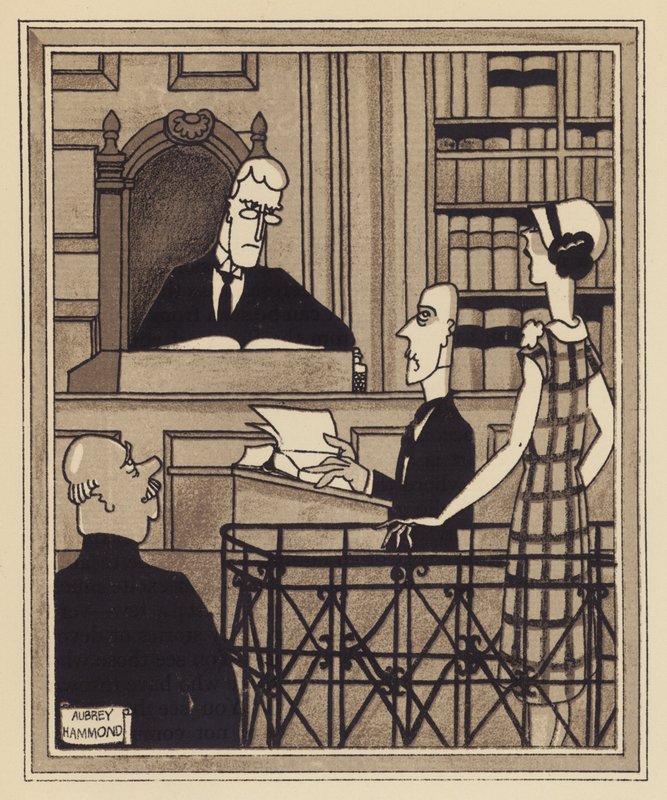 Rendőrbíróság (litho) alkotó: Aubrey Hammond