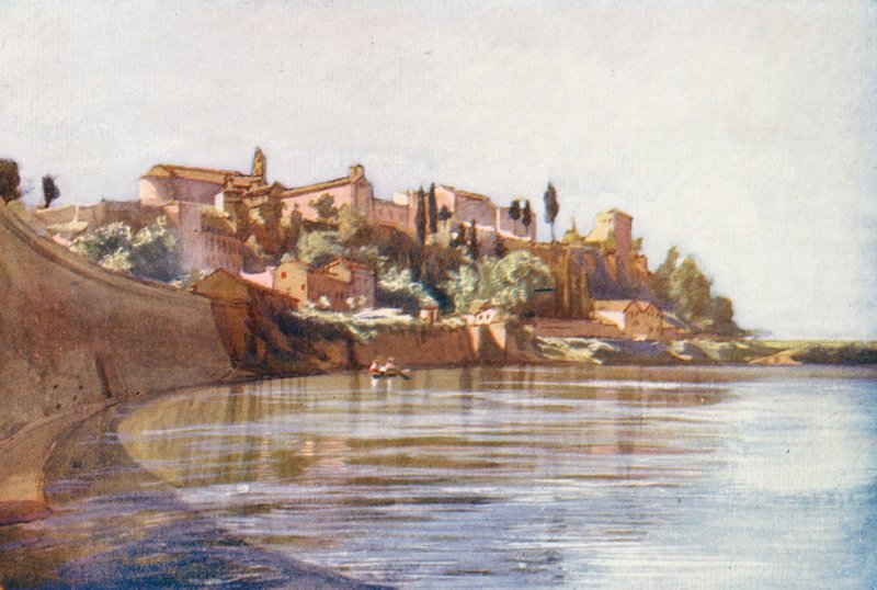 Róma: Aventinus (színes litográfia). alkotó: Aubrey Waterfield