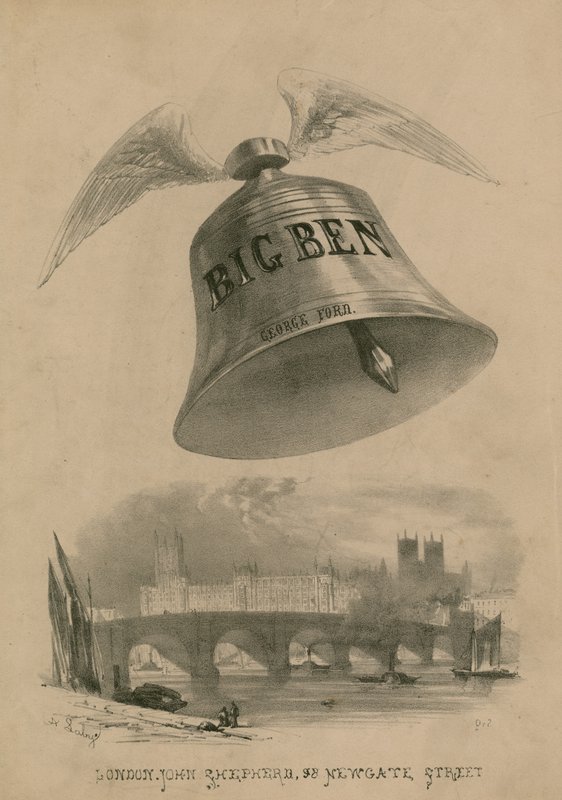 Big Ben szárnyakkal repül London felett alkotó: Auguste Francois Laby