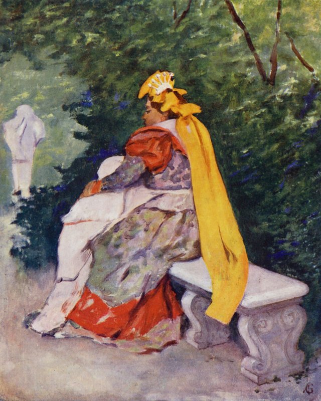A Balia, ápolónő, a nápolyi Villa Nationale-ban (színes litográfia) alkotó: Augustine Fitzgerald