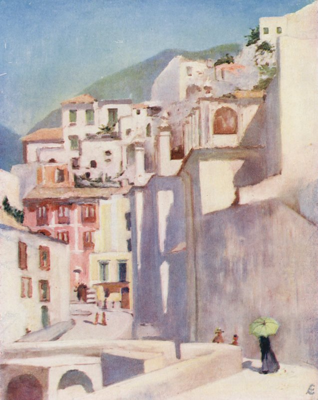 Amalfi nyáron (színes litográfia) alkotó: Augustine Fitzgerald