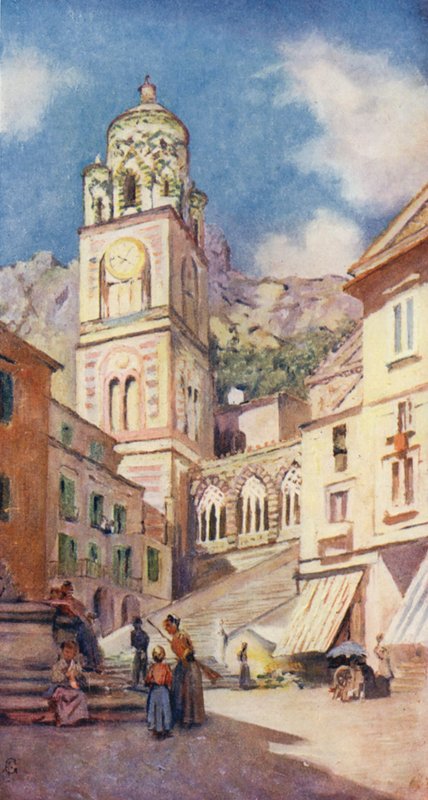 Amalfi székesegyház (színes litó) alkotó: Augustine Fitzgerald