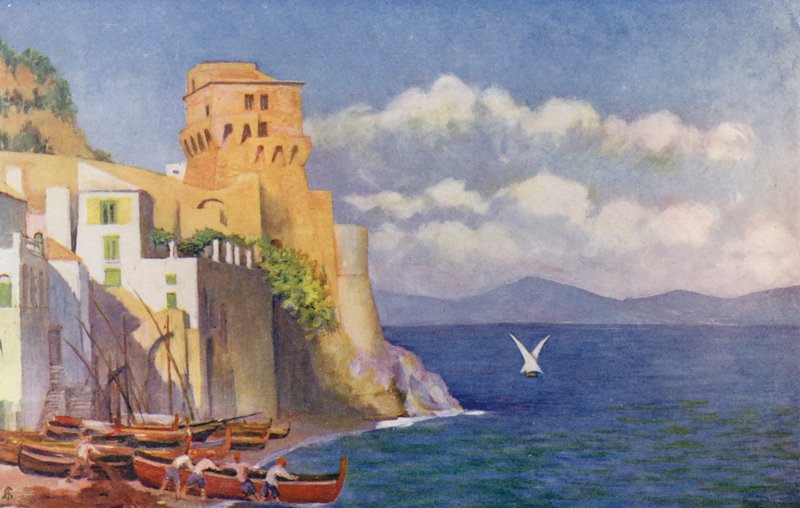 Cetara (színes litográfia) alkotó: Augustine Fitzgerald