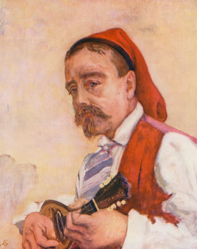 Énekesnő a tarantellában (színes litográfia) alkotó: Augustine Fitzgerald