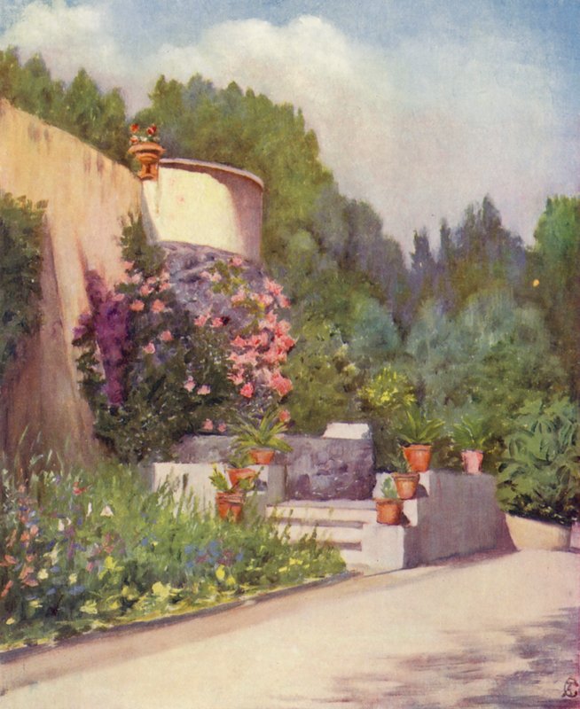 Terasz, Villa Rosebery (színes litográfia) alkotó: Augustine Fitzgerald