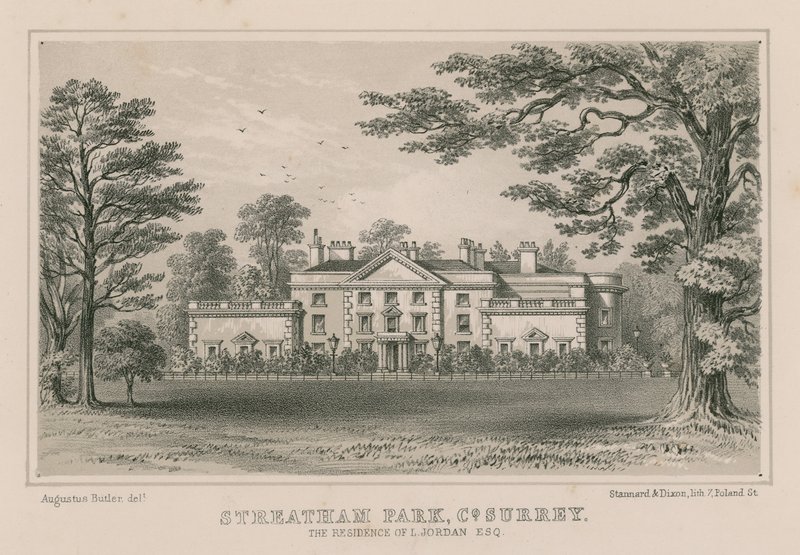 Streatham Park, L Jordan rezidenciája alkotó: Augustus Butler