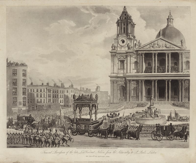 Lord Nelson admirális temetési menete az Admiralitástól a St Paul