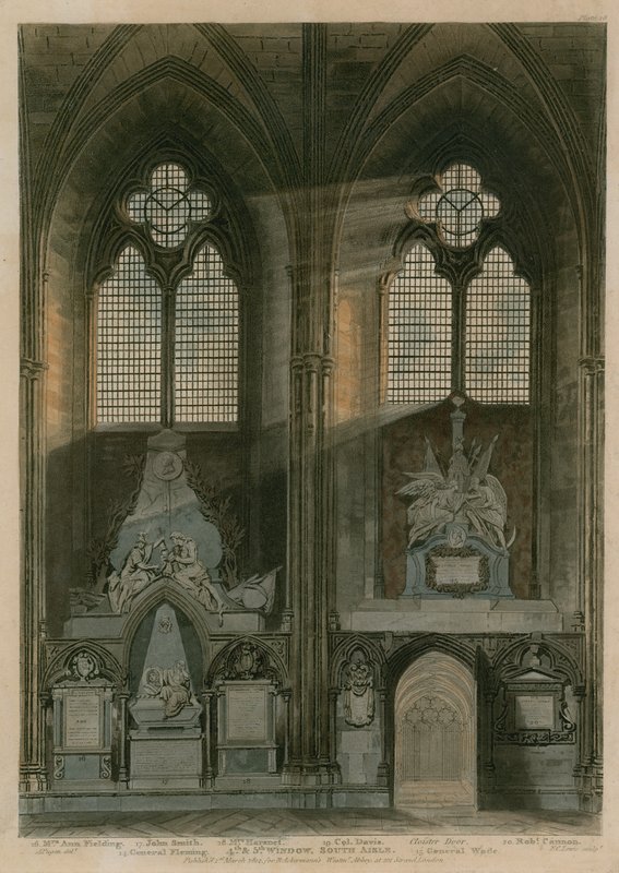 Negyedik és ötödik ablak, South Aisle, Westminster Abbey, London alkotó: Augustus Charles Pugin