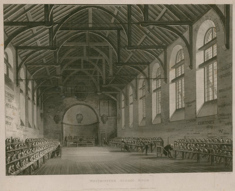 A Westminster Iskola belseje alkotó: Augustus Charles Pugin