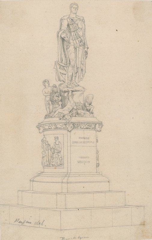 Frances, Bedford herceg szobra a londoni Russell Square-en alkotó: Augustus Charles Pugin