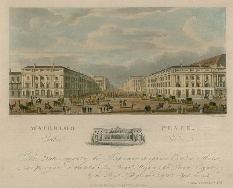 Waterloo Place, Carlton House, London alkotó: Augustus Charles Pugin