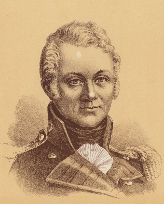 George Johnstone alezredes (színes litográfia) alkotó: Australian School