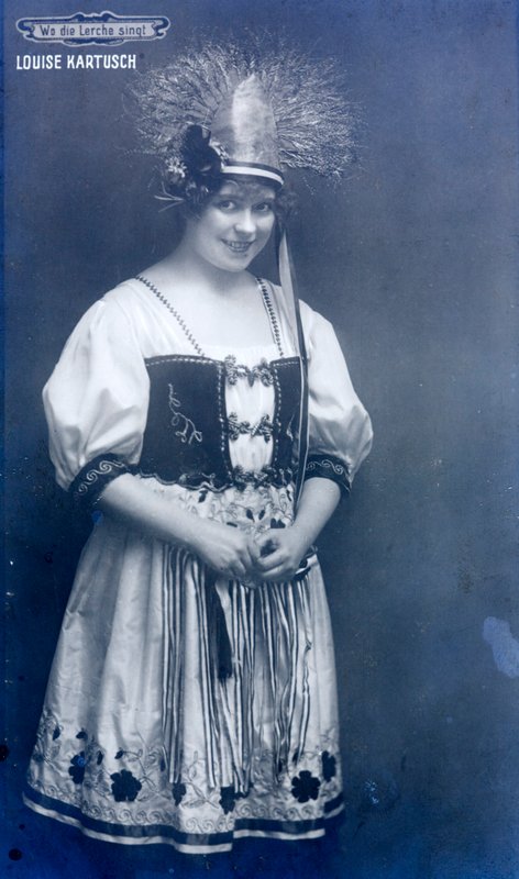 Louise Kartousch, osztrák operaénekes (f/w fotó) alkotó: Austrian Photographer
