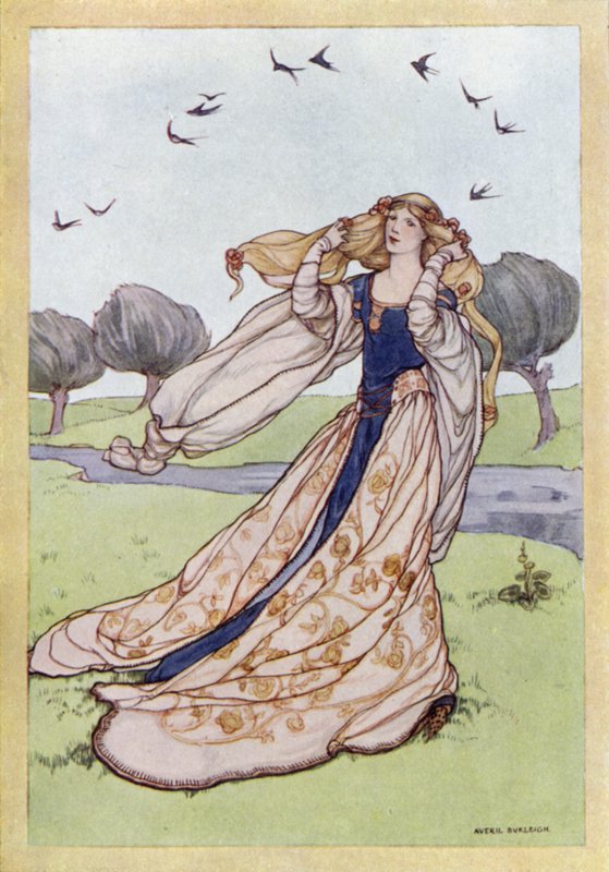 John Keats: A gyönyörű hölgy irgalom nélkül (színes litó) alkotó: Averil Mary Burleigh