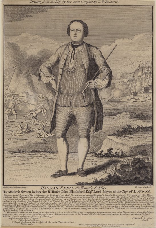 Hannah Snell, a női katona (metszet) alkotó: B. Cole