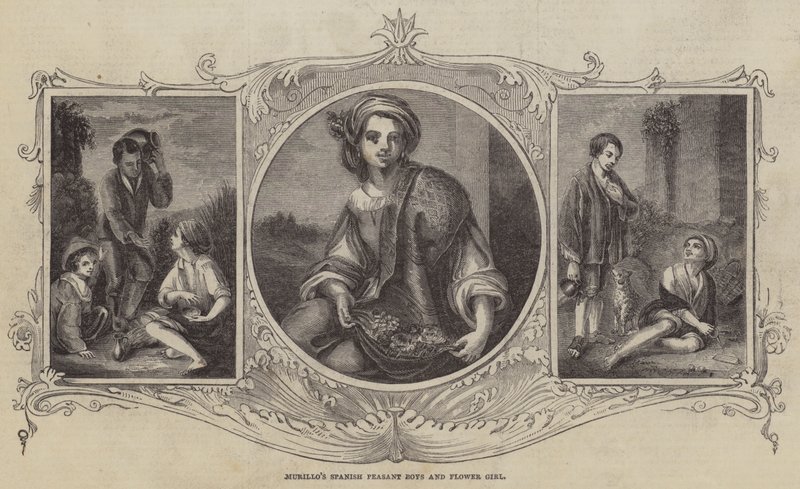Murillo spanyol parasztfiúk és viráglány alkotó: Bartolomé Esteban Murillo