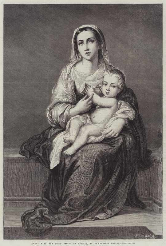 Mária a gyermek Jézussal alkotó: Bartolomé Esteban Murillo