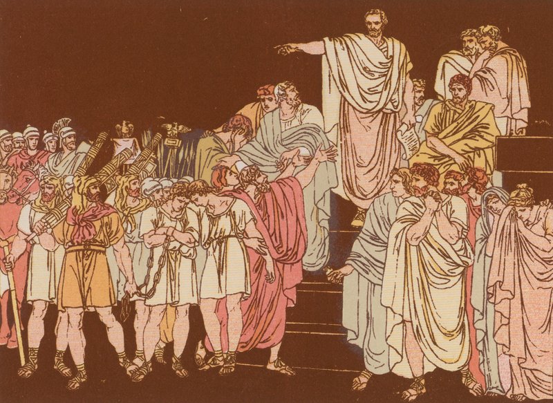Brutus halálra ítéli fiait alkotó: Bartolomeo Pinelli