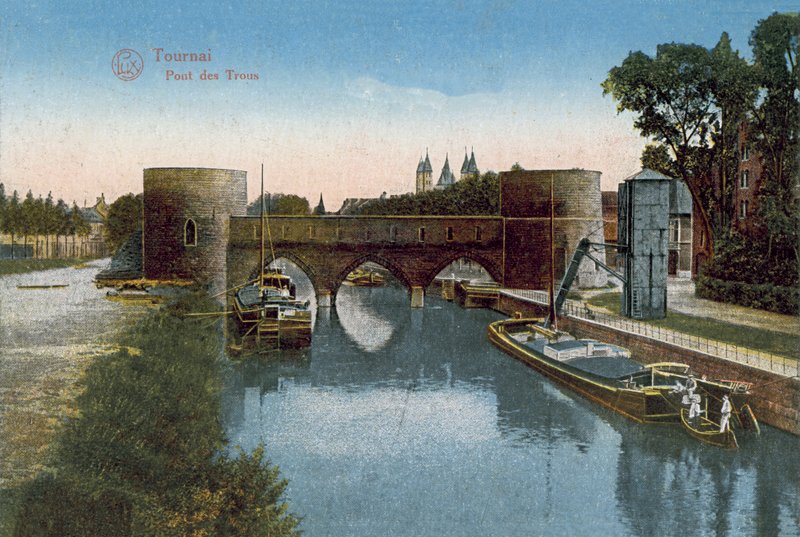 Tournai: Pont des Trous (színes fénykép) alkotó: Belgian Photographer