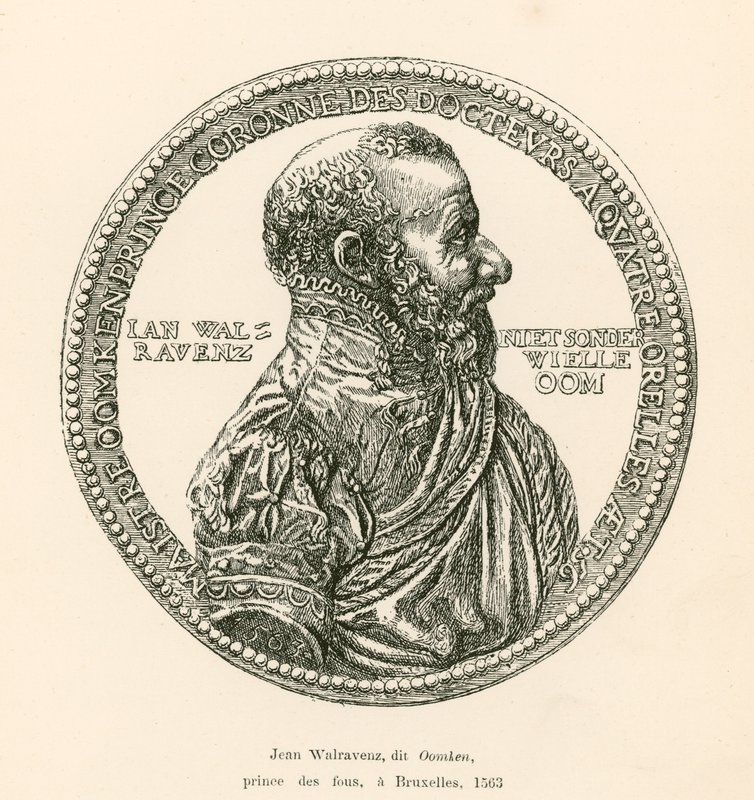 Jean Walravenz, Oomken, a bolondok hercege, Brüsszelben, 1563 alkotó: Belgian School