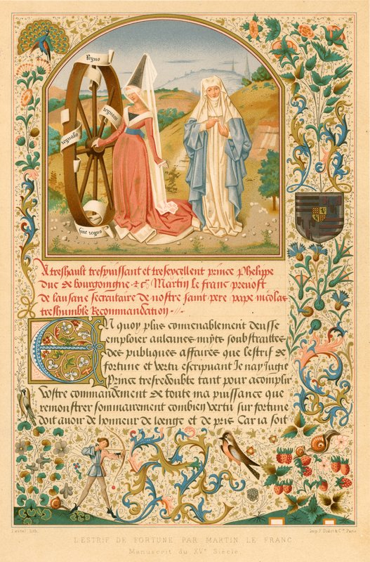 LEstrif de Fortune, Martin le Franc. 15. századi kézirat alkotó: Belgian School