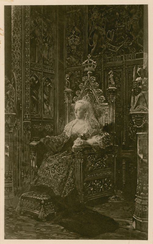 Viktória királynő portréja (fotónyomat) alkotó: Benjamin  Constant