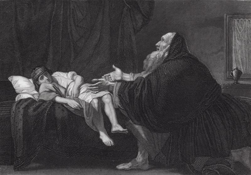Illés felemeli az özvegy fiát alkotó: Benjamin (after) West