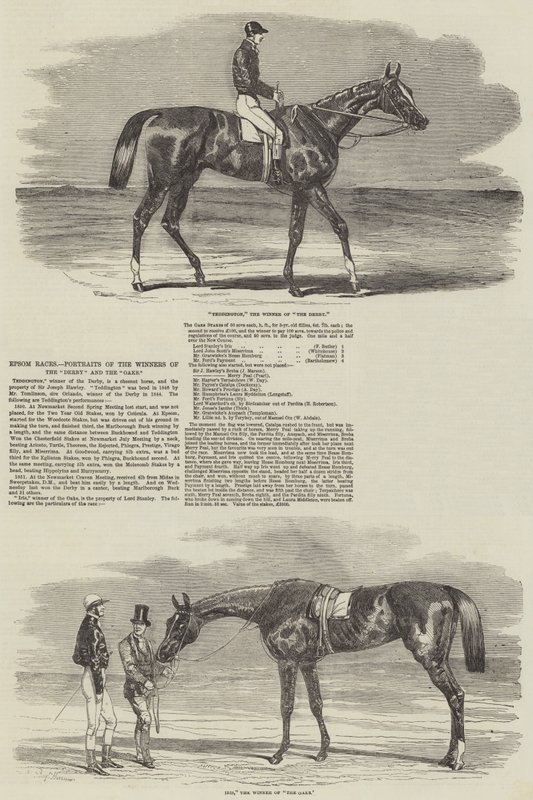 Epsom Races, A Derby és az Oaks győzteseinek portréi alkotó: Benjamin Herring