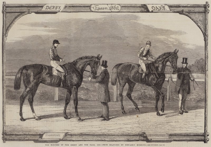A Derby és a Tölgyfutam győztesei, 1860 alkotó: Benjamin Herring
