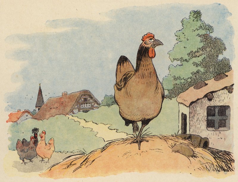 Illusztráció a Chantecler számára, Benjamin Rabier (színes litó) alkotó: Benjamin Rabier