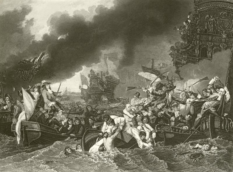 A La Hogue-i csata alkotó: Benjamin West