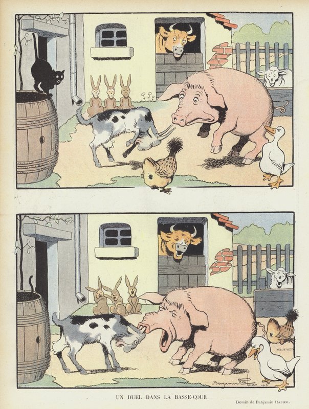 Illusztráció Le Rire alkotó: Benjamin Rabier