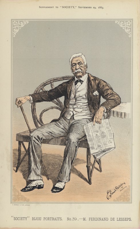 M Ferdinand de Lesseps (színes litó) alkotó: Bernard (after) Partridge