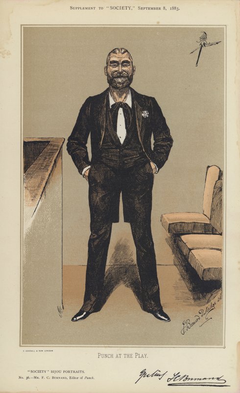 F C Burnand úr, a Punch szerkesztője (színes litó) alkotó: Bernard (after) Partridge