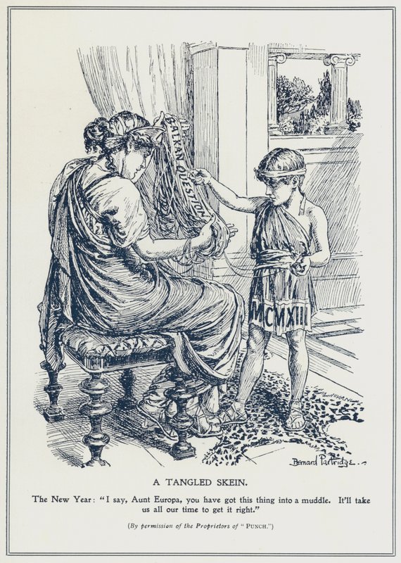 A balkáni kérdés, Egy kusza gombolyag (litho) alkotó: Bernard (after) Partridge