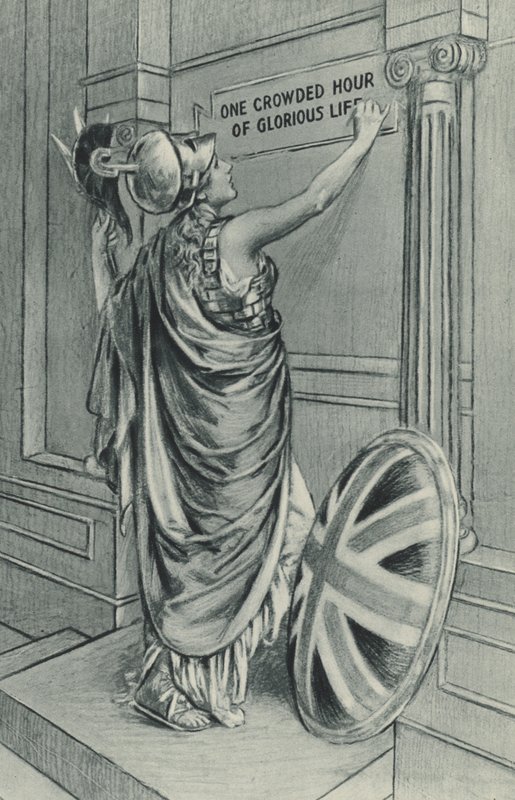 Britannia hívása – A dicsőséges élet egy zsúfolt órája (litho) alkotó: Bernard (after) Partridge