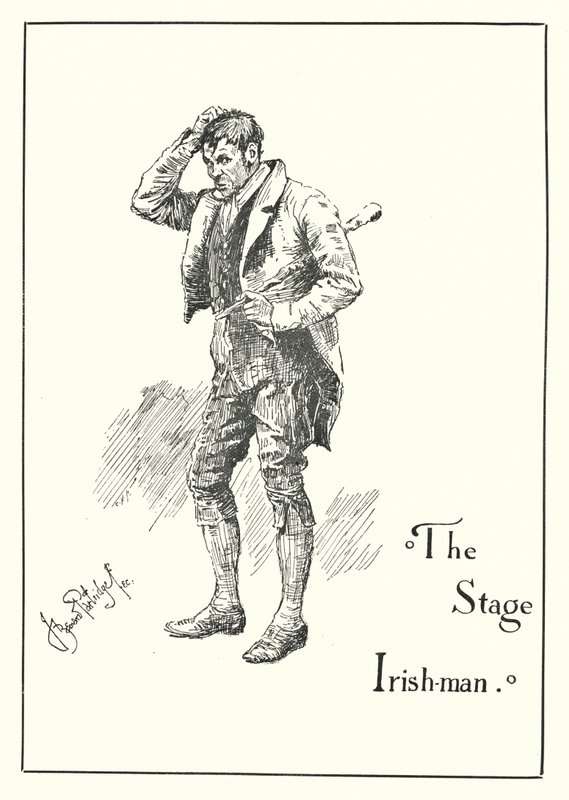 A színpadi ír férfi (metszet) alkotó: Bernard (after) Partridge