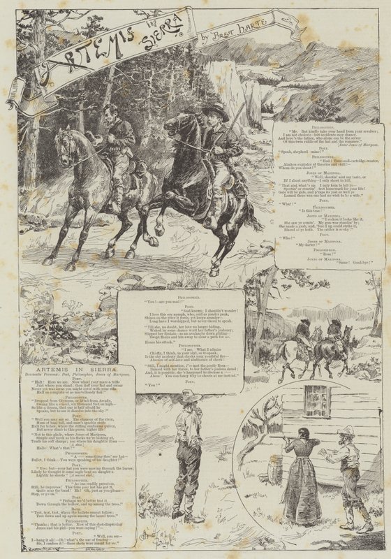 Artemis in Sierra, Bret Harte alkotó: Bernard Partridge