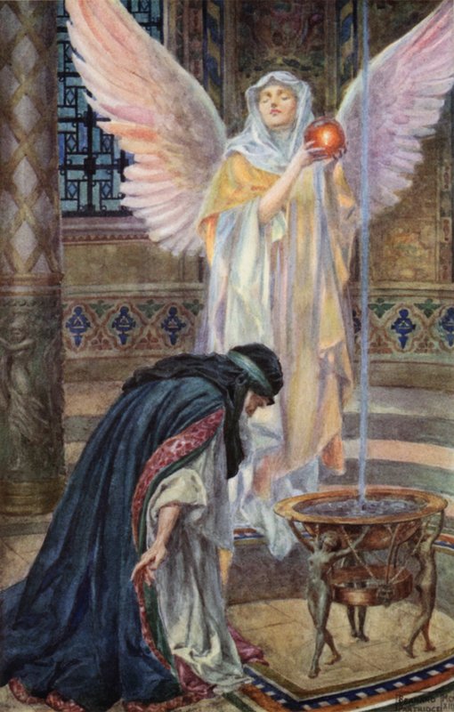 Jelenet Robert Browning Rabbi Ben Ezrából alkotó: Bernard Partridge