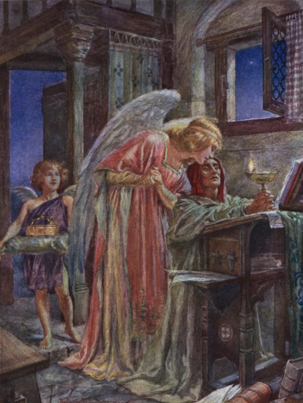 Jelenet Robert Browning Rabbi Ben Ezrából alkotó: Bernard Partridge