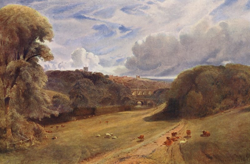 Knaresborough (színes litográfia) alkotó: Bernard Walter Evans