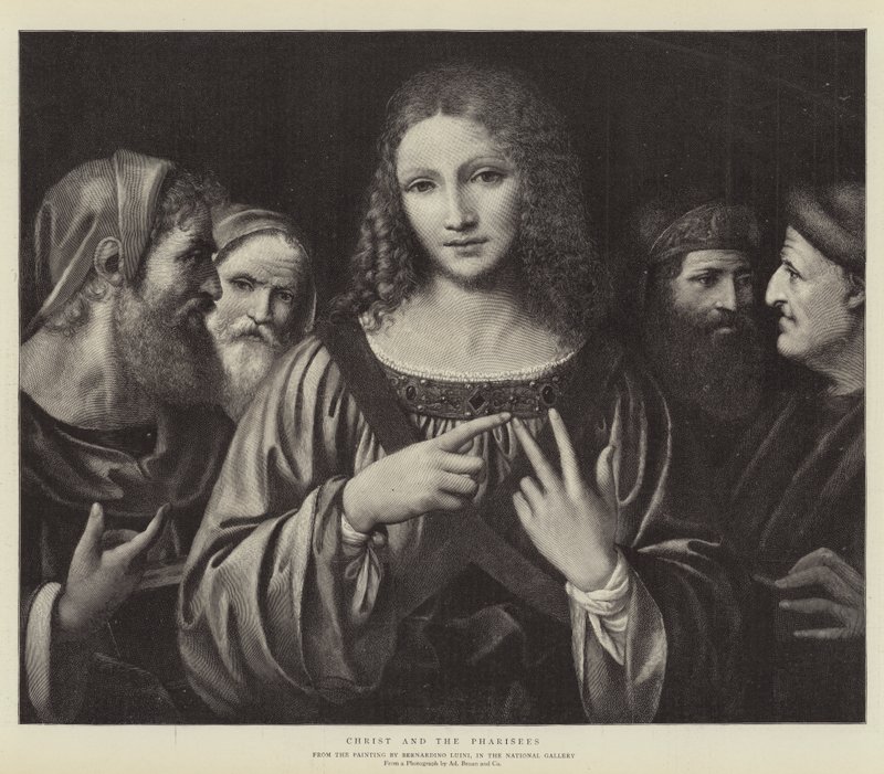 Krisztus és a farizeusok alkotó: Bernardino Luini