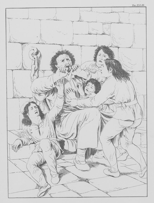 Dante Isteni komédiája, Inferno (Pokol), XLII. tábla (litográfia) alkotó: Bernhard Schuler