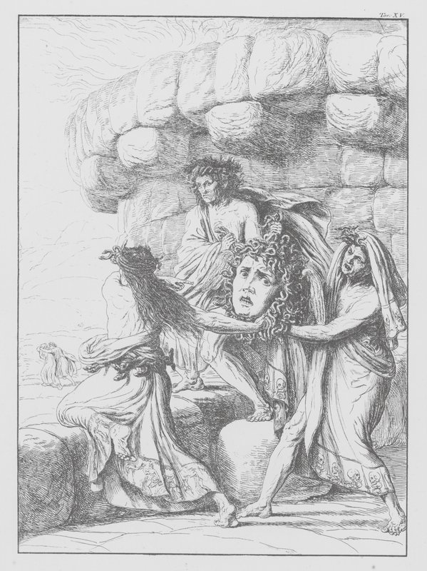 Dante Isteni komédiája, Inferno (Pokol), XV. tábla (lithó) alkotó: Bernhard Schuler