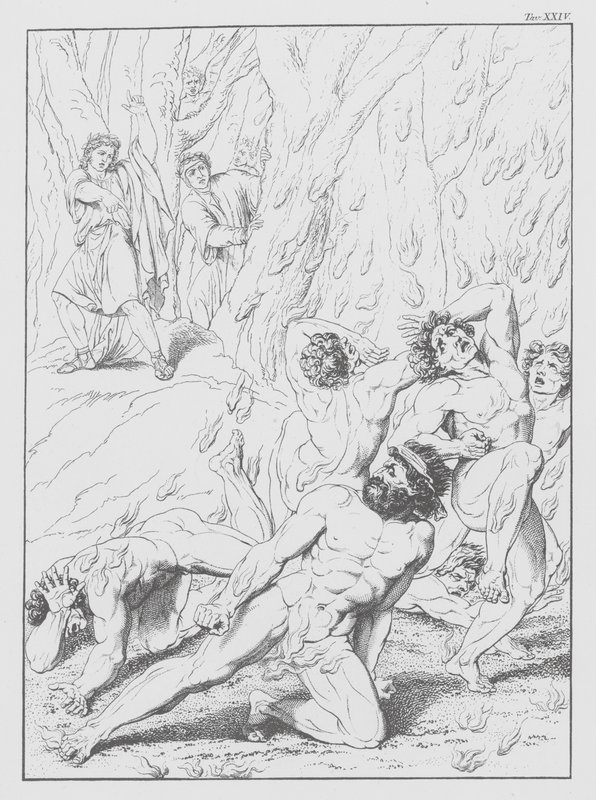 Dante Isteni komédiája, Inferno (Pokol), XXIV. tábla (litográfia) alkotó: Bernhard Schuler
