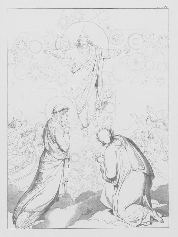 Dante Isteni komédiája, Paradiso (Mennyország), XV. tábla (litográfia) alkotó: Bernhard Schuler