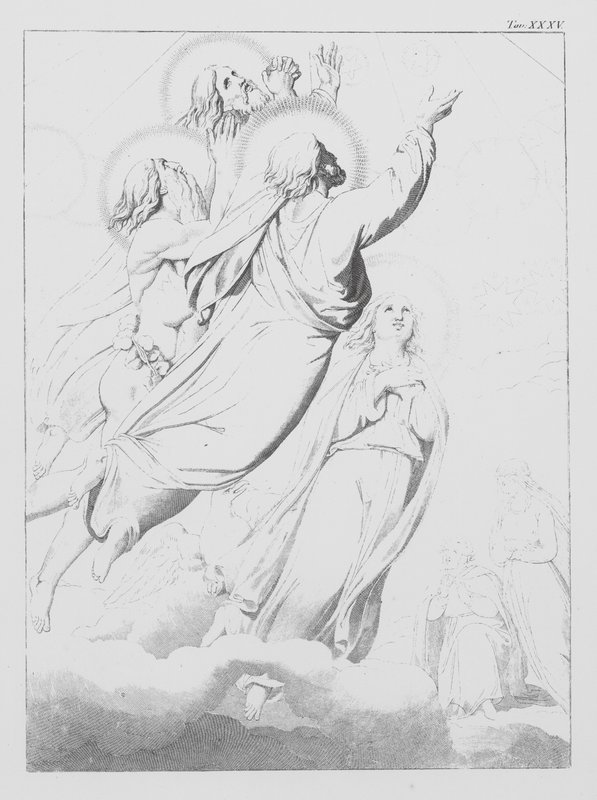 Dante Isteni komédiája, Paradiso (Mennyország), XXXV. tábla (litográfia) alkotó: Bernhard Schuler