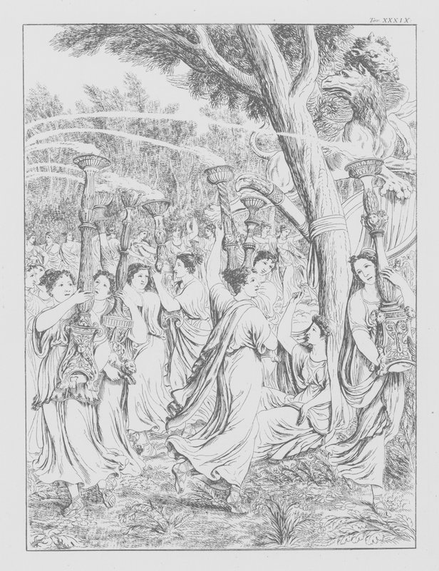 Dante Isteni komédiája, Purgatorio (Purgatórium), XXXIX. tábla (litográfia) alkotó: Bernhard Schuler