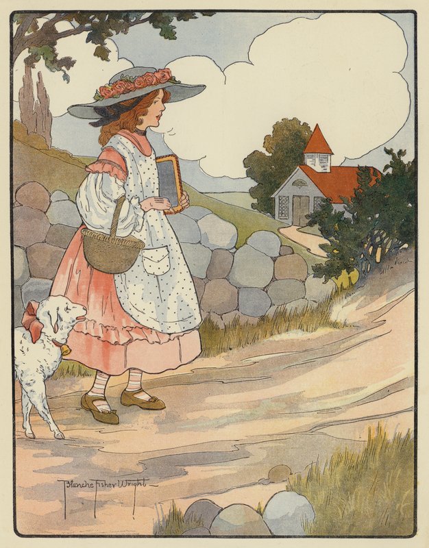 Mária báránya (színes litó) alkotó: Blanche Fisher Wright