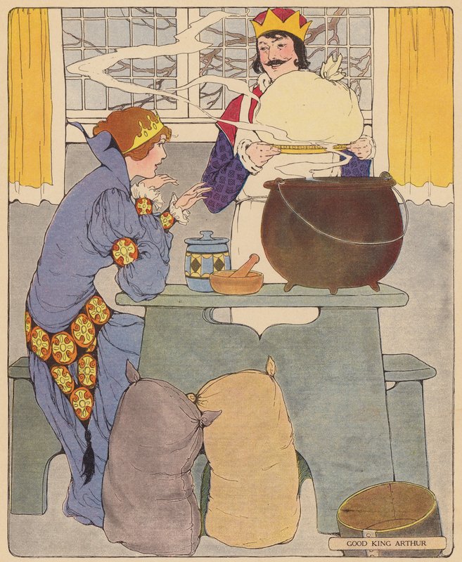 Gyerekvers: Arthur király (színes litográfia) alkotó: Blanche Fisher Wright